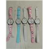 Image 1 : LOT 5 LADYS QUARTZ WRIST WATCHES: HELLO KITTY