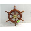 Image 1 : NAUTICAL SHIP RUDDER WHEEL WOOD WITH BRASS CENTER