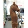 Image 2 : 58"H CAST IRON HORSE POST WITH RING - VERY HEAVY