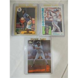 LOT 3 BASEBALL ROOKIE CARDS: TOPPS - JACKSON, TOPP