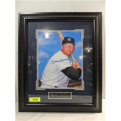 20X24 BASEBALL PHOTO AUTOGRAPHED MICKEY MANTLE COA