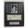 Image 1 : MATTED BASEBALL PHOTO & FACSMILIE CHECK BABE RUTH