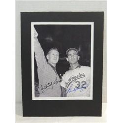 10X13 BASEBALL PHOTO 2 AUTOGRAPHS KOUFAX & FORD