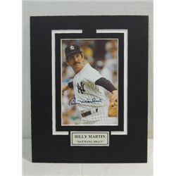 8X10 BASEBALL PHOTO AUTOGRAPHED BILLY MARTIN COA