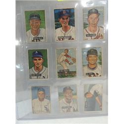 LOT 9 1951-52 BOWMAN BASEBALL PLAYER CARDS: 42, 16