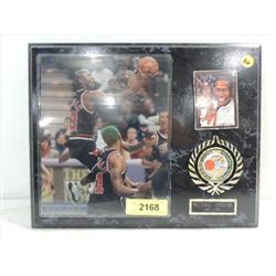 15X12 PLAQUE MICHAEL JORDAN BASKETBALL PHOTO &