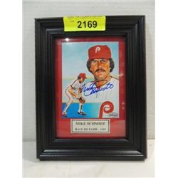 7X9 FRAMED BASEBALL PHOTO AUTOGRAPH MIKE SCHMIDT