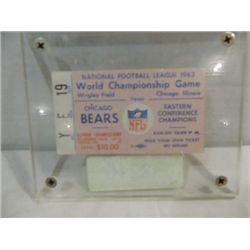 1963 FOOTBALL GAME DAY TICKET BEARS CHAMPIONSHIP