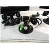 Image 3 : LOT 3 VINTAGE BLACK LACQUER PHONE CONVERT TO LAMPS