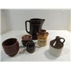 Image 1 : LOT 6 VINTAGE MARCREST STONEWARE PITCHER & BROWN