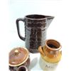 Image 2 : LOT 6 VINTAGE MARCREST STONEWARE PITCHER & BROWN