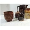 Image 3 : LOT 6 VINTAGE MARCREST STONEWARE PITCHER & BROWN