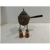 Image 1 : LOT 2 VINTAGE COPPER TEA POT ON BRASS LEGS &