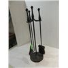 Image 1 : VINTAGE SET OF CAST IRON FIREPLACE TOOLS & STAND