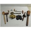 Image 1 : LOT 9 VINTAGE ITEMS: WOOD MASHER, MALLET, MATCH