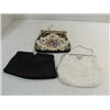 Image 1 : LOT 3 VINTAGE LADYS EVENING CLUTCH PURSES, 1 WITH