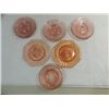 Image 2 : LOT 18 VINTAGE PINK DEPRESSION GLASS PLATES & 1