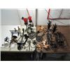 Image 1 : LOT 15 VINTAGE WROUGHT IRON CANDLE HOLDERS, TRIVET