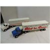 Image 1 : LOT 2 UNMARKED PRESS METAL SEMI CAB & BOX TRAILERS