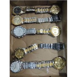 LOT 10 MENS QUARTZ WRIST WATCHES: ROSRA, ORLANDO