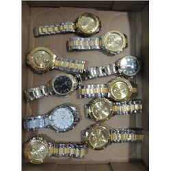 LOT 10 MENS QUARTZ WRIST WATCHES: ROSRA, ORLANDO.