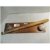 Image 1 : VINTAGE 1983 BASEBALL BAT & SOFTBALL ON PLAQUE WIT
