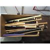 Image 1 : LOT 11 WOODEN BASEBALL BATS: SIZE 25 TO 30, 4 NERF
