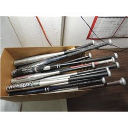 LOT 13 ALUMINUM BASEBALL BATS: SIZE 28 TO 34