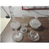 Image 1 : LOT 6 VINTAGE PRESSED GLASSWARE & CANDLEWICK CUP &