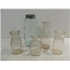 Image 1 : LOT 5 VINTAGE BOTTLES: 4 PINT & QUART MILK BOTTLES