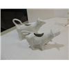 Image 2 : LOT 10 PORCELAIN FIGURINES: 2 PILLIVUYT COW CREAME