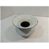 Image 2 : ANTIQUE CAST IRON WHITE ENAMEL SPITOON.  8"D.