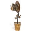 Image 3 : Bronze Silk Thread Sunflower Clock