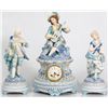Image 1 : French Figural Bisque Clock Set