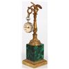 Image 2 : Dore Bronze & Malachite Hanging Ball Timepiece