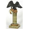 Image 4 : Bronze Eagle & Onyx Pedastal Glass Ball Clock