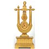 Image 2 : French Dore Bronze Lyre Mantle Clock
