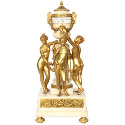 French Figural Three Graces Annular Clock