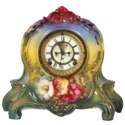 Ansonia Royal Bonn China Clock “La Riviere”