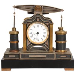 Guilmet Beam Engine French Industrial Clock