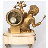 Image 3 : French Figural Marble & Bronze Mantle Clock