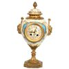 Image 1 : Porcelain & Bronze Mantle Clock