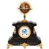 Image 1 : French Marble Mantle Clock w/ Annular Globe