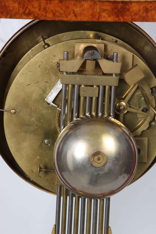 French Empire Pinwheel Portico Clock