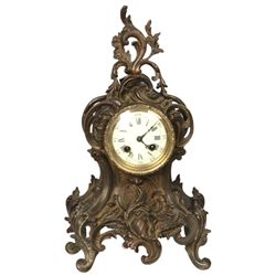 French Brass Mantle Clock