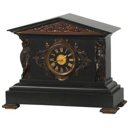 Marble & Bronze Mantle Clock