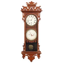 Welch “Damrosch’ Double Dial Wall Clock