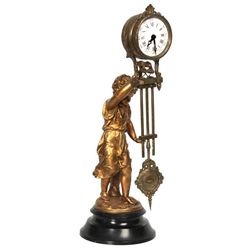 French Figural Swing Clock