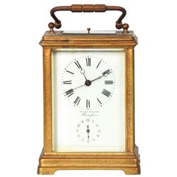 Hour Repeater Brass Carriage Clock w/ Alarm