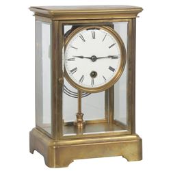 Boston Clock Co. Tandem Wind Crystal Regulator